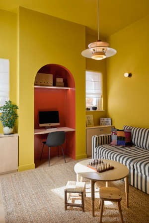 Detail of sustainable material finishes and natural textures